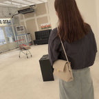 Soft leather retro shoulder bag, fashionable versatile crossbody bag with flaps, temperament underarm bag - SJB-DIAMOND ELITES