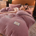 Milk Velvet Four-piece Velvet Duvet Cover Sheet Pi-Mart