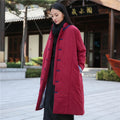 Retro Women's Artistic Cotton And Linen Clothing Buckle Cotton-padded Jacket Pi-Mart