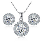 Zircon Necklace Earring Set Pi-Mart