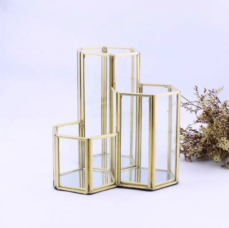 Hexagonal Composite Makeup Brush Holder Pi-Mart