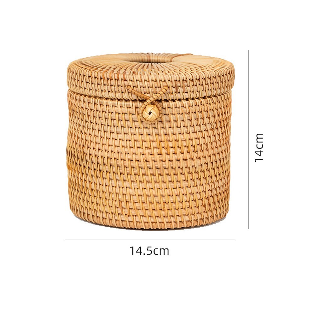 Rattan Handmade Tissue Box Drawer Box Living Room Bedroom Storage Box Pi-Mart