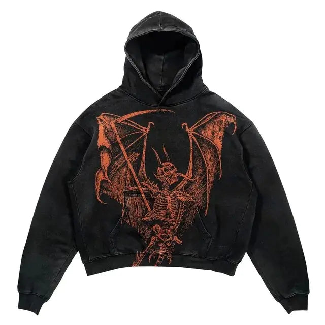 Punk Wind Ninja Printed Hoodies Pi-Mart