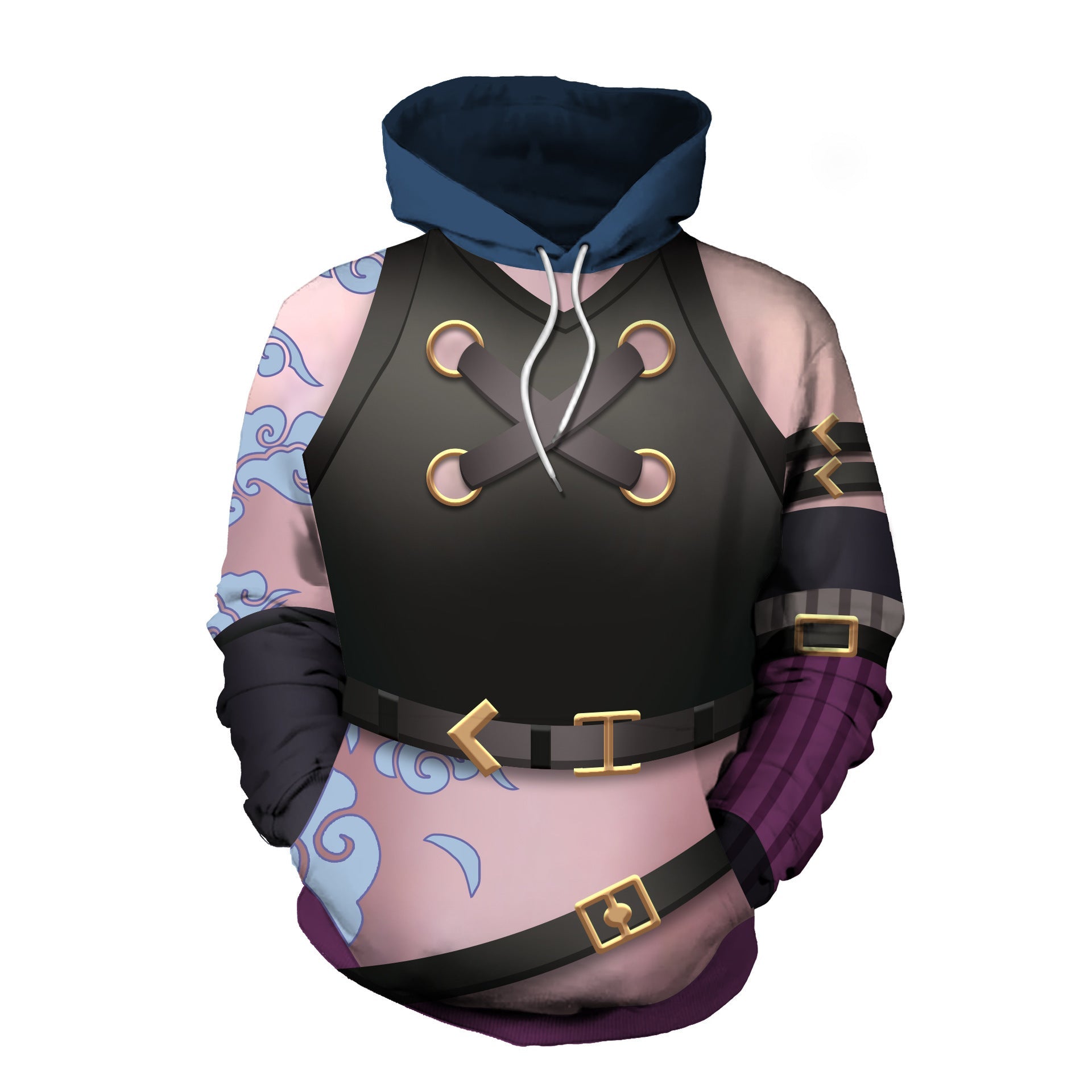 Men's And Women's Fashion Digital Print Hooded Sweatshirt Pi-Mart