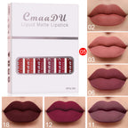 6 Boxes Of Matte Non-stick Cup Waterproof Lipstick Long Lasting Lip Gloss Pi-Mart
