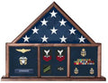 Flag and Medal Display Case, Shadow Box, Combination Flag/Medal - Size 5' x 8' Flag The Military Gift Store