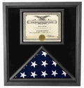 Flag Connections Premium USA-Made, Solid wood Flag Document Black Case The Military Gift Store