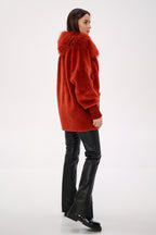 Genuine Lama Fur Peruvian Wool Coat - SJB-DIAMOND ELITES