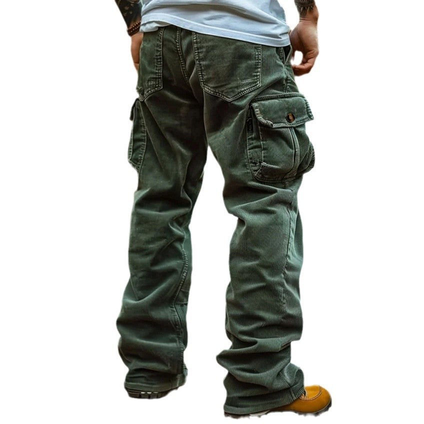 Retro Loose Cargo Pocket Foot Elastic Men's Lootquake LLC