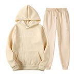 Men's And Women's Fleece-lined Sweater Suit Autumn And Winter Heart Figure Hoodie Lootquake LLC