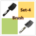Hairbrush Anti Klit Brushy Haarborstel Women Detangler Hair Brush Bristle Nylon Scalp Massage  Teaser Hair Brush Comb Pi-Mart