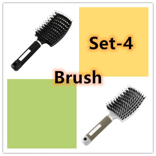Hairbrush Anti Klit Brushy Haarborstel Women Detangler Hair Brush Bristle Nylon Scalp Massage  Teaser Hair Brush Comb Pi-Mart
