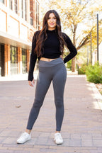 The Caitlin Charcoal Crossover Leggings