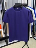 Men's Plus Size Round Neck Short Sleeve T-Shirt THRIXINE
