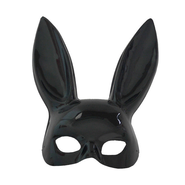 Fashion Black Rabbit Ear Half Face Mask Pi-Mart