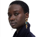Exaggerated oil drop earring necklace