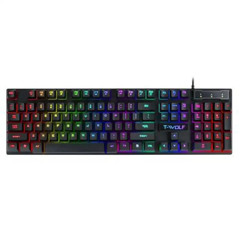 Gaming Usb Luminous Wired Keyboard Floating Manipulator Lootquake LLC