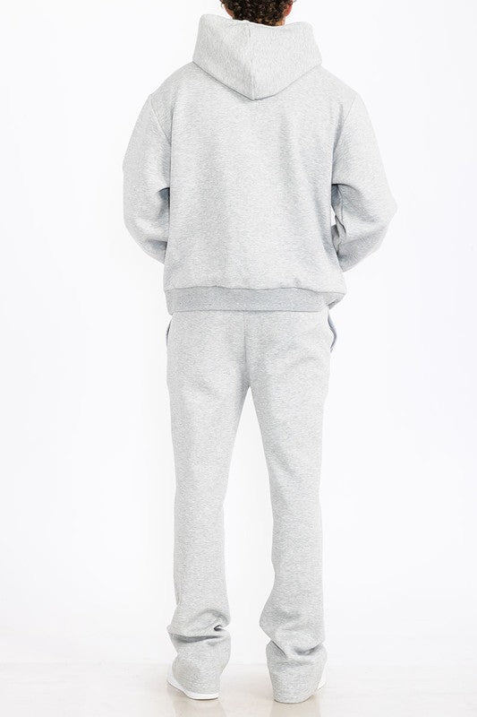 Mens Solid Fleece Flare Stacked SET - SJB-DIAMOND ELITES