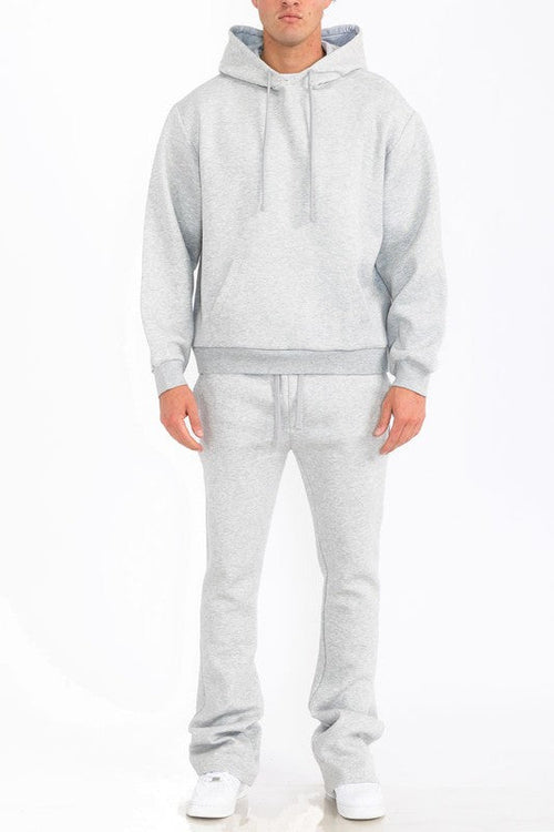 Mens Solid Fleece Flare Stacked SET - SJB-DIAMOND ELITES
