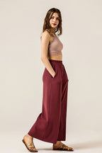 Stretch Yoga Knit Wide Leg Palazzo Pants