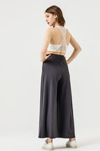 Stretch Yoga Knit Wide Leg Palazzo Pants