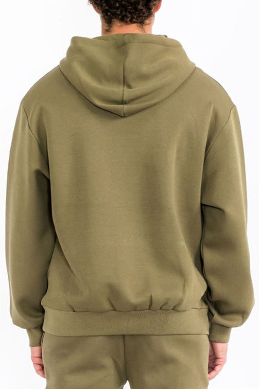 Mens Solid Tech  Fleece Hoodie - SJB-DIAMOND ELITES