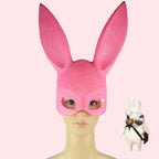 Fashion Black Rabbit Ear Half Face Mask Pi-Mart