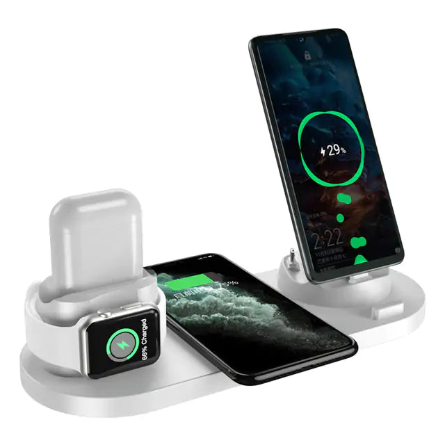 15W 6 in 1 Qi Wireless Charger Stand Pi-Mart