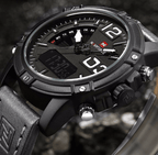 Men's Multifunction Digital Analog Waterproof Watch With Alarm And Automatic Time Zones Unique Design Excellent Gift - SJB-DIAMOND ELITES