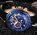 Men's Waterproof Sports  Watch With Leather Belts, Chronometers Day View Fluorescent Pointers Unique Design Perfect Gift Stevvex