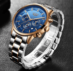 Men's Waterproof  Watch With Chronometers And Date Display Unique Design Perfect Gift Stevvex