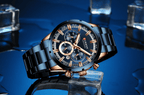 Men's Sports  Waterproof Stainless Steel Watch With Chronometers And Special Date Display Unique Design Perfect Gift Stevvex