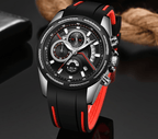 Men's Waterproof Modern Watch With Rubber Straps Multifunction Watches Unique Design Perfect Gift Stevvex