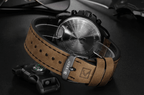 Retro  Waterproof Watch With Chronometers Steel Case And Leather Belts Unique Design Excellent Look Perfect Gift For Your Man Stevvex