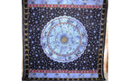 Blue Zodiac Horoscope Astrological Wall Tapestry Home Decor