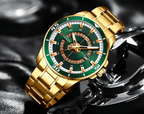 Men's  Modern Sports Waterproof Watch Luxury Unique Design  Fluorescent Hands Perfect Gift Stevvex