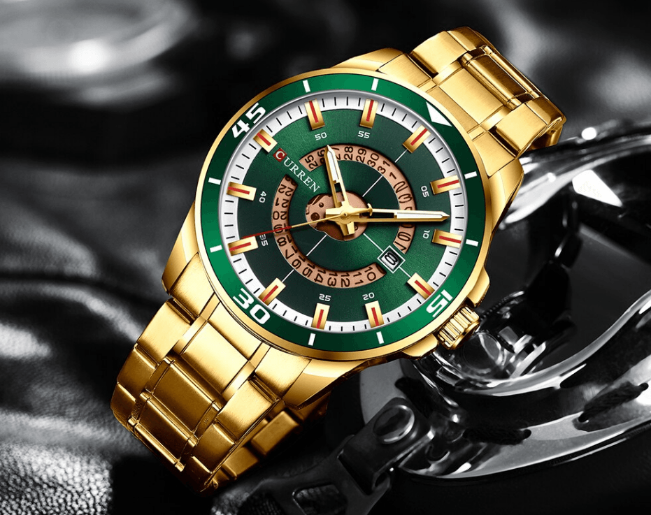 Men's  Modern Sports Waterproof Watch Luxury Unique Design  Fluorescent Hands Perfect Gift Stevvex