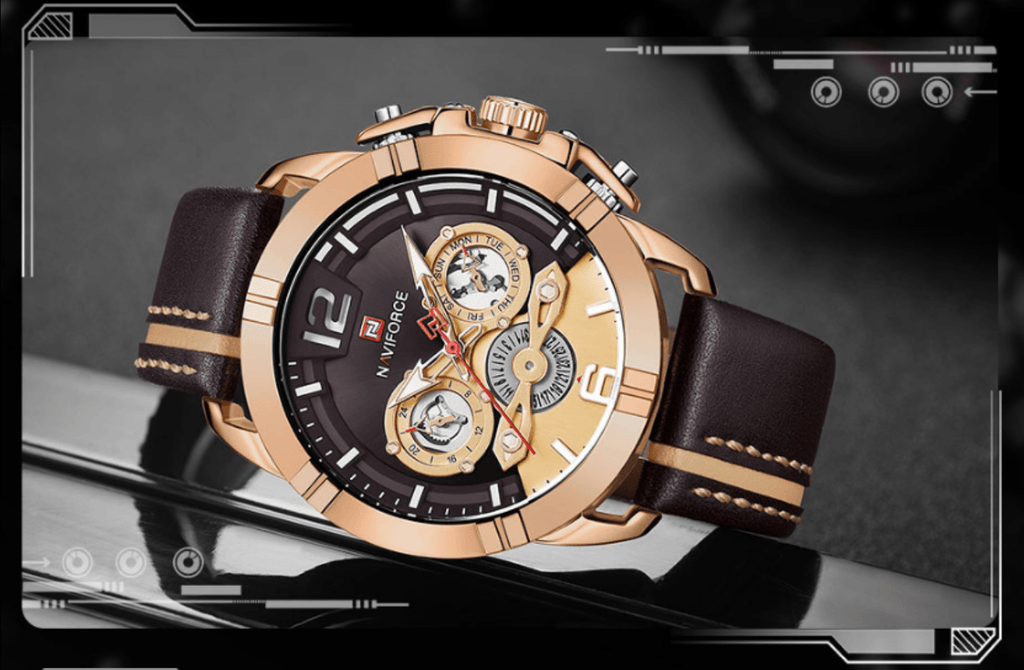 Waterproof  Quartz  Man Leather Sport Wrist Watch  Luxury Unique Design Perfect Gift - SJB-DIAMOND ELITES