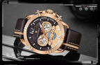 Waterproof  Quartz  Man Leather Sport Wrist Watch  Luxury Unique Design Perfect Gift - SJB-DIAMOND ELITES