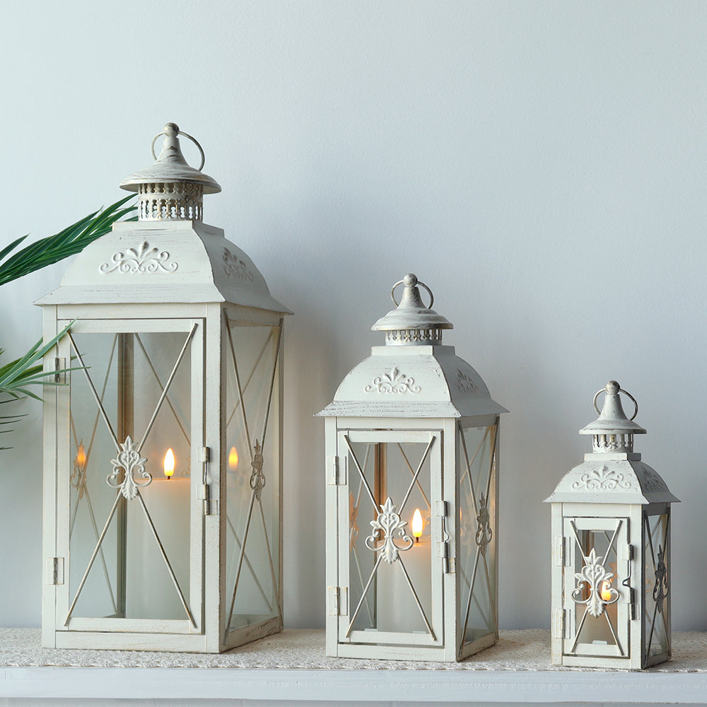19'' & 13.5'' & 9.5''H Vintage Metal Candle Holder Decorative Hanging Lantern (Set of 3) Lootquake LLC