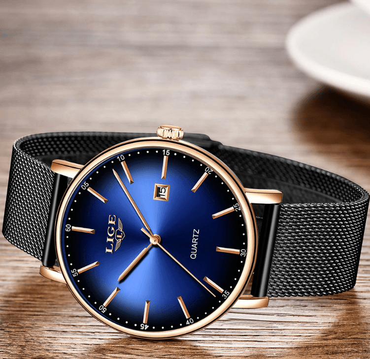Men's Elegant  Watch With Stainless Steel Straps And Special Date Display Excellent Look Unique Design Perfect Gift Stevvex