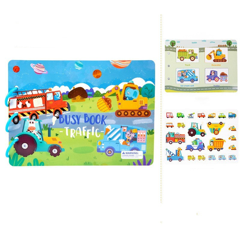 Children's Busy Book Educational Toys Repeated Paste Pi-Mart