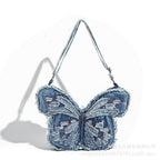 Design washed denim bag, butterfly shaped bag, punk denim bag, shoulder bag, backpack purse for women - SJB-DIAMOND ELITES