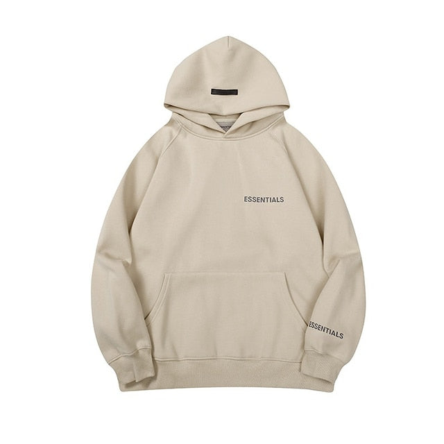 Essentials Chest Letters Printing Hooded Sweatshirts Pi-Mart