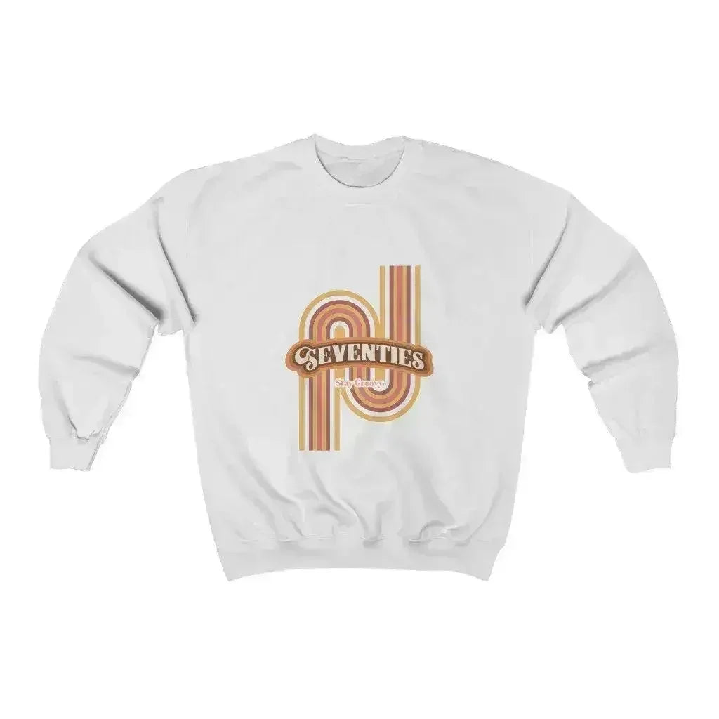 70's Retro Sweatshirt - Vintage Loose Fit Crewneck | Femstylo - SJB-DIAMOND ELITES
