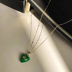 Colored Loving Heart Sweet Cool Necklace Light Luxury Minority Fashion Lootquake LLC