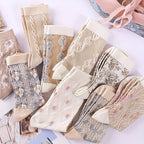 9-Pair Elegant Floral Print Mid-Tube Socks - Soft & Breathable Fabric - Perfect for Casual & Dressy Occasions Lootquake LLC