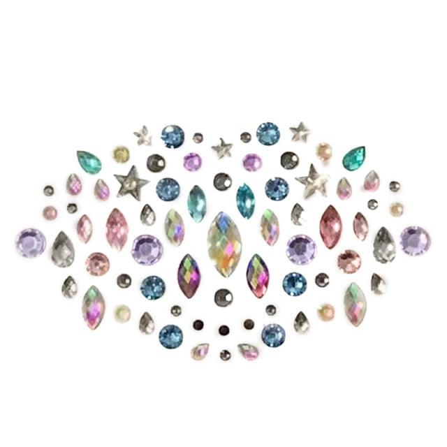 23 Sets Glitter Face Jewels Sticker Temporary Party Face Makeup Tattoo Face Gems Glitter Face Jewels Crystal Stickers For Womens Stevvex