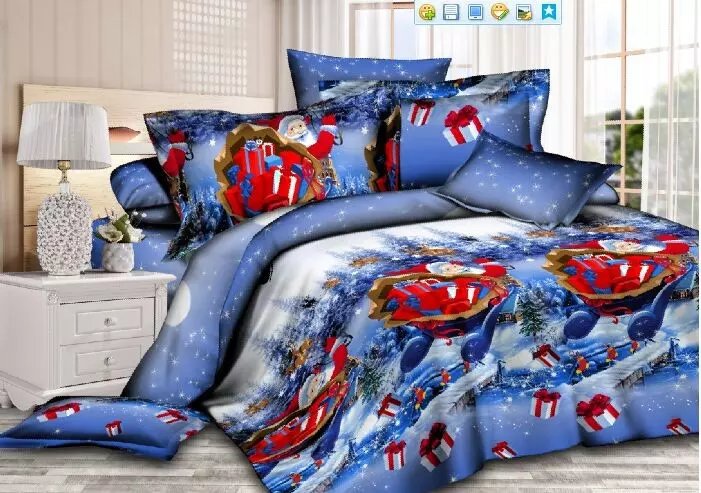 Santa bedding three-piece four-piece Pi-Mart