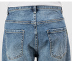 Light-colored Jeans Men's Loose Straight Ripped Leisure Tapered Stretch Lootquake LLC
